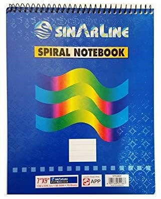 Notepad With Cover Top Spiral Size 7" X 9" 70 Sheets