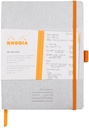 Meeting Book Silver A5+ 80 Microperforated Sheets 90G, White Paper W/Elastic +Pen Loop