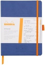 Meeting Book Sapphire A5+ 80 Microperforated Sheets 90G, White Paper W/Elastic +Pen Loop