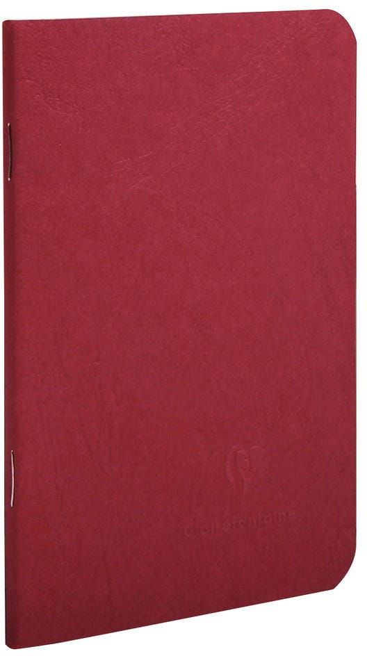 Age Bag, Stapled Small Notebook 9X14Cm 48 Sheets Lined Red