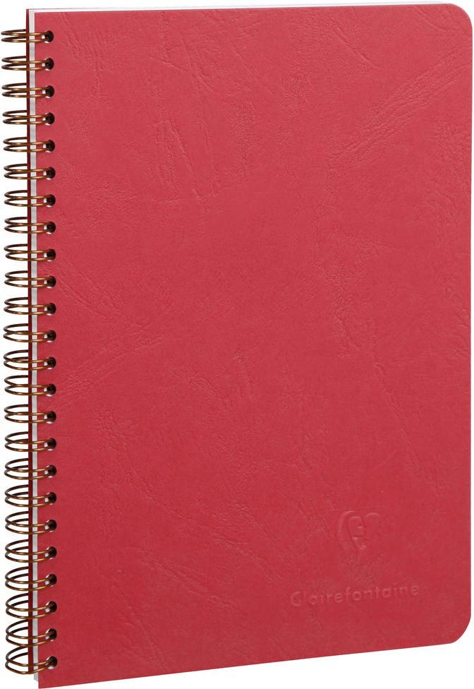 Age Bag, Wirebound Notebook 14,8X21Cm 50 Sheets Lined Red