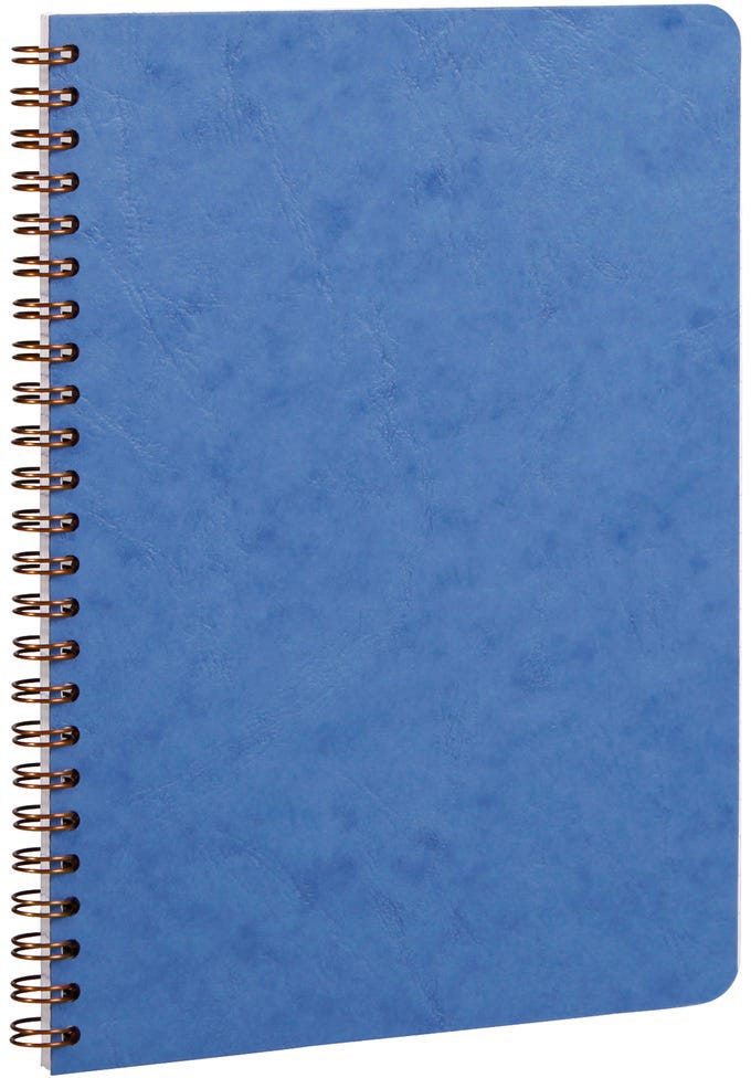 Age Bag, Wirebound Notebook 14,8X21Cm 50 Sheets Lined Blue