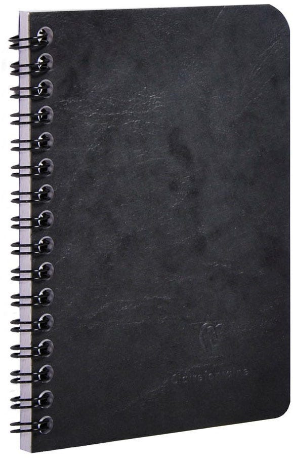 Age Bag, Wirebound Notebook 9X14Cm 50 Sheets Lined Black