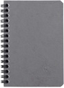Age Bag, Wirebound Notebook 9X14Cm 50 Sheets Lined Gray