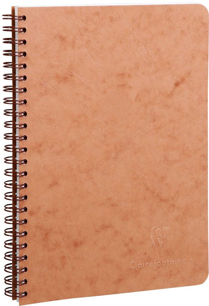 Age Bag, Wirebound Notebook 14,8X21Cm 50 Sheets Lined Tobacco