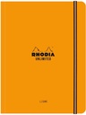 Notebook Soft Cover  Orange A5+,16X21Cm 60Sh Microperf Lined +Header Box Elastic Closure