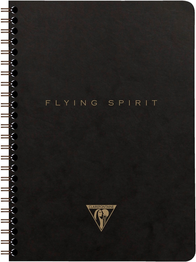 Notebook Wirebound W/Pockets Black, Lined A5 60Sh 90G Ivory Paper