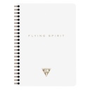 Notebook Wirebound W/Pockets White, Lined A5 60Sh 90G Ivory Paper