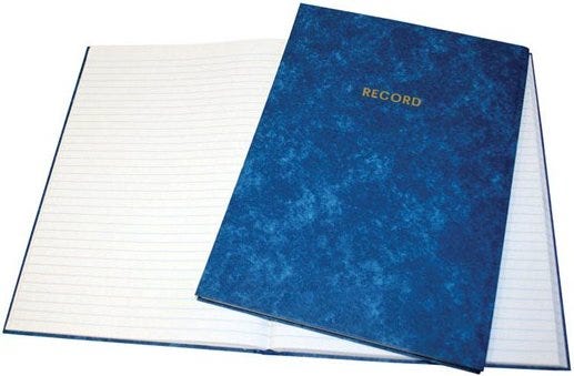 Record book Hard Cov- 60g-Lines-21.5x29.5 A4- 96sh