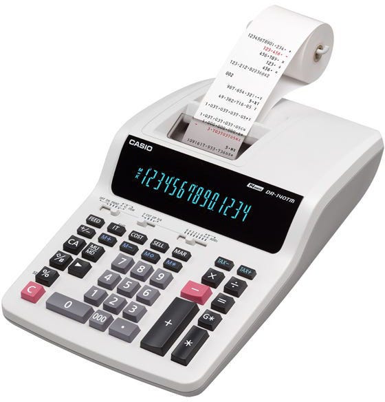 Calculator 2-color Printing Desktop 14 Digits Casio DR-140TM