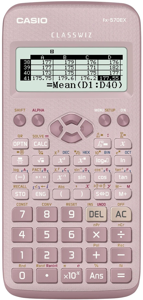 Calculator Scientific 552 functions Casio FX-570EX-PK-W-DH