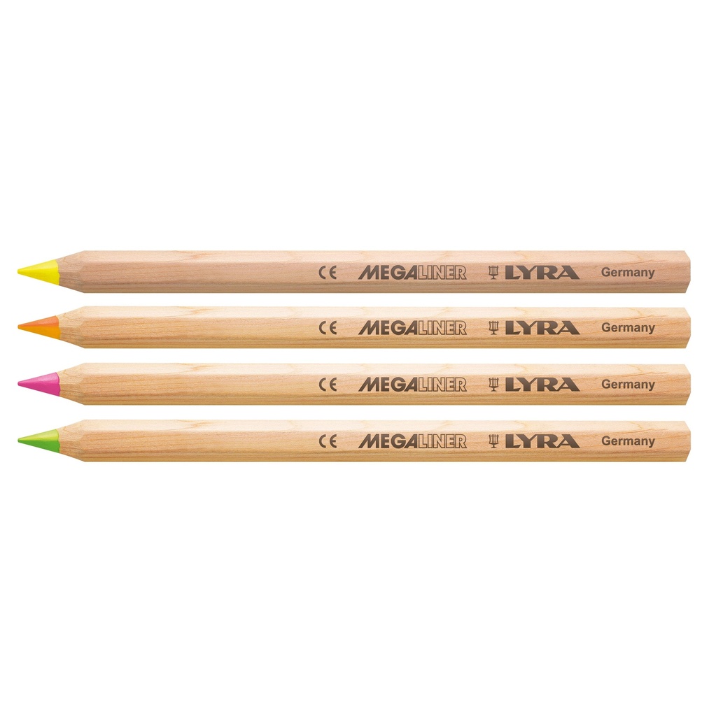 Highlighter Pencil Set of 4,Lyra Megaliner