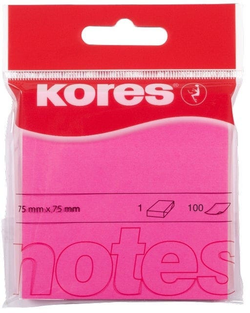 Neon magenta  Notes 75x75mm  / blocks of 100 sheets