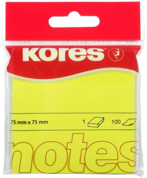 Neon yellow  Notes 75x75mm  / blocks of 100 sheets
