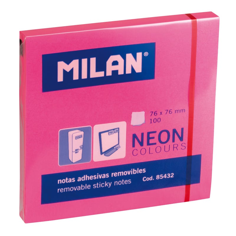 Pad 100 Fluo pink adhesive notes 76 x 76 mm