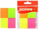 Notes Sticky, 40x50mm, mixed 4 neon colors, 50 sheets per colour  in polybag