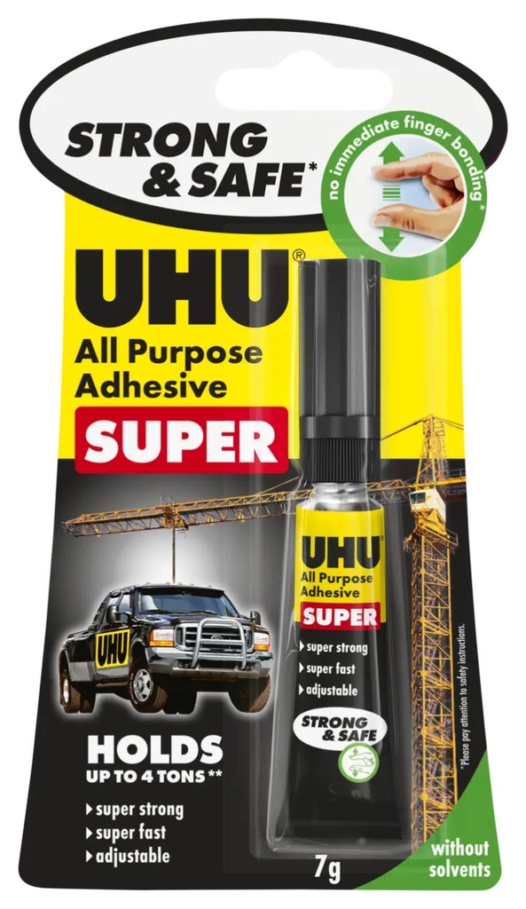 UHU Super Glue ALL PURPOSE ADHESIVE SUPER STRONG & SAFE 7GM