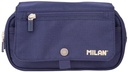 4-zip pencil case with a flap 1918 series, blue