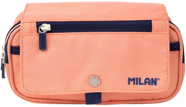 4-Zip Pencil Case With A Flap 1918 Series, Pink