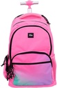 6-zip wheeled backpack (25 l) Sunset series, pink