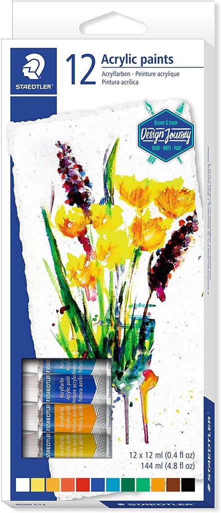 Acrylic Paint Tubes St=12Col