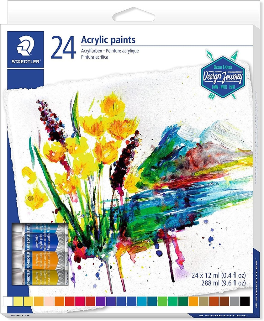 Acrylic Paint Tubes St=24Col
