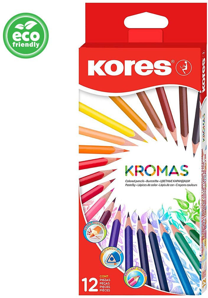 Color Pencil Set Kromas Triangular, 3Mm / 12