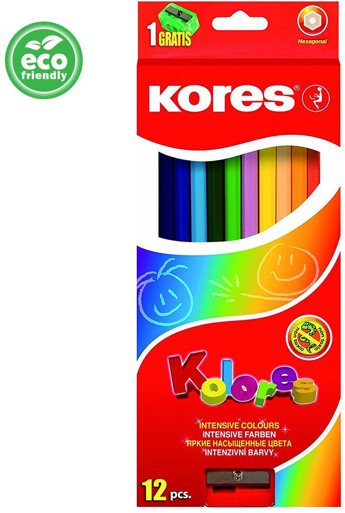 Color Pencil Hexagonal, 3Mm With Name Field And Sharpener Incl. 1 Metallic