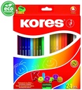 Kolores Triangular, 3Mm With Name Field And Sharpener / 24 Pencils Incl. 2 Metallic Pencils
