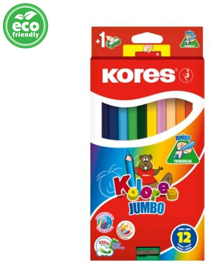 Kolores Jumbo Triangular, 5Mm With Name Field And Jumbo Sharpener