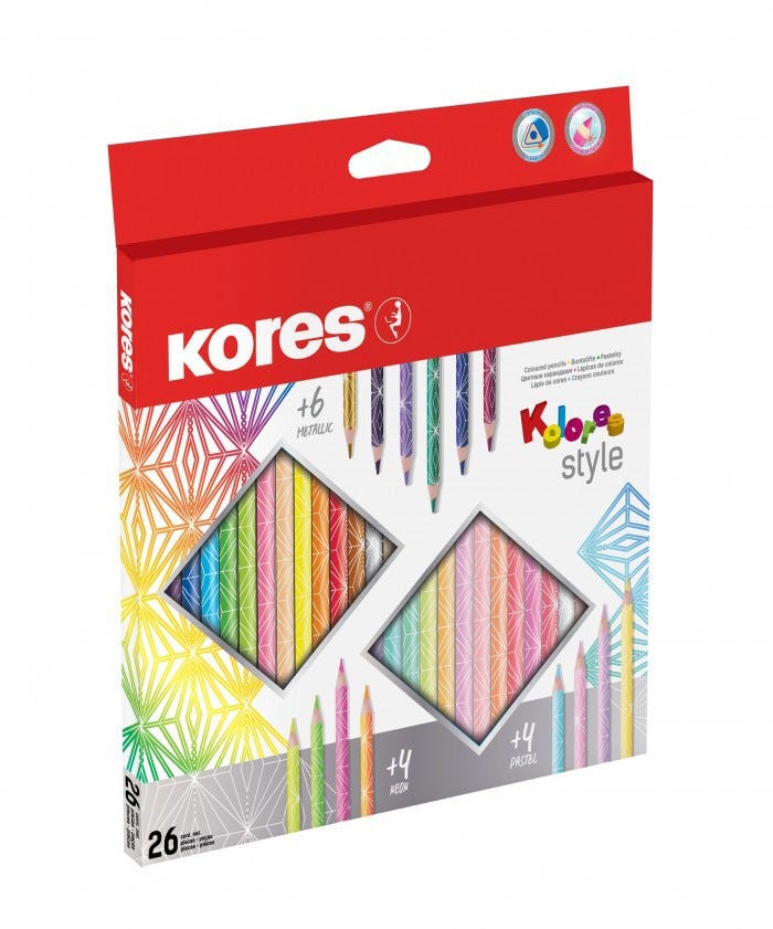 Colored Pencil Triangular Set Of 26 Pcs, Style, Special Edition "Kolores"