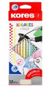 Colored Pencil, Erasable, Triangular, Set Of 12Pcs, Including 1 Eraser "Kolores Magik"