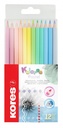 Colored Pencil - Triangular Set Of 12 Pcs, "Kolores Pastel"