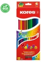 Kolores Duo Triangular 12 Color Pencils