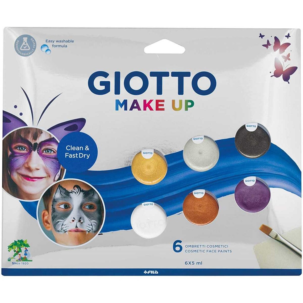 Face Paint Pencil, Make Up Cosmetic Set Of 3 Pcs (White ,Light Blue ,Silver) Giotto-F476400