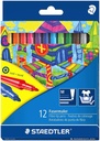 Color Pen Fiber Tip Pen Cardboard Set-12