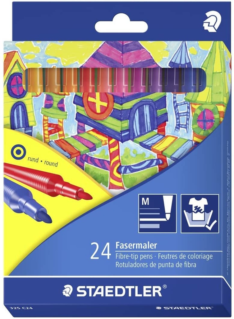 Color Pen Fiber Tip Pen Cardboard Set-24