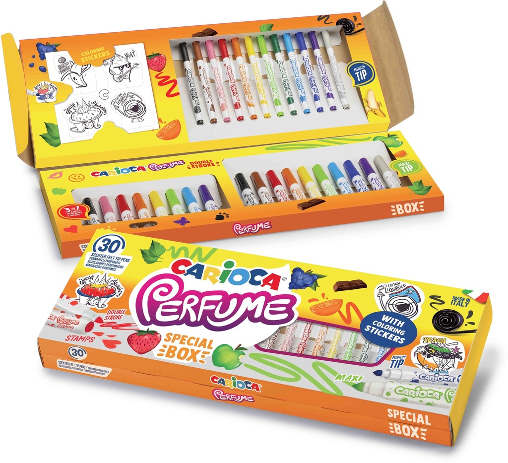 Marker Felt Pen, Maxi Tip, Perfume, Set Of 30 Pcs, Carioca