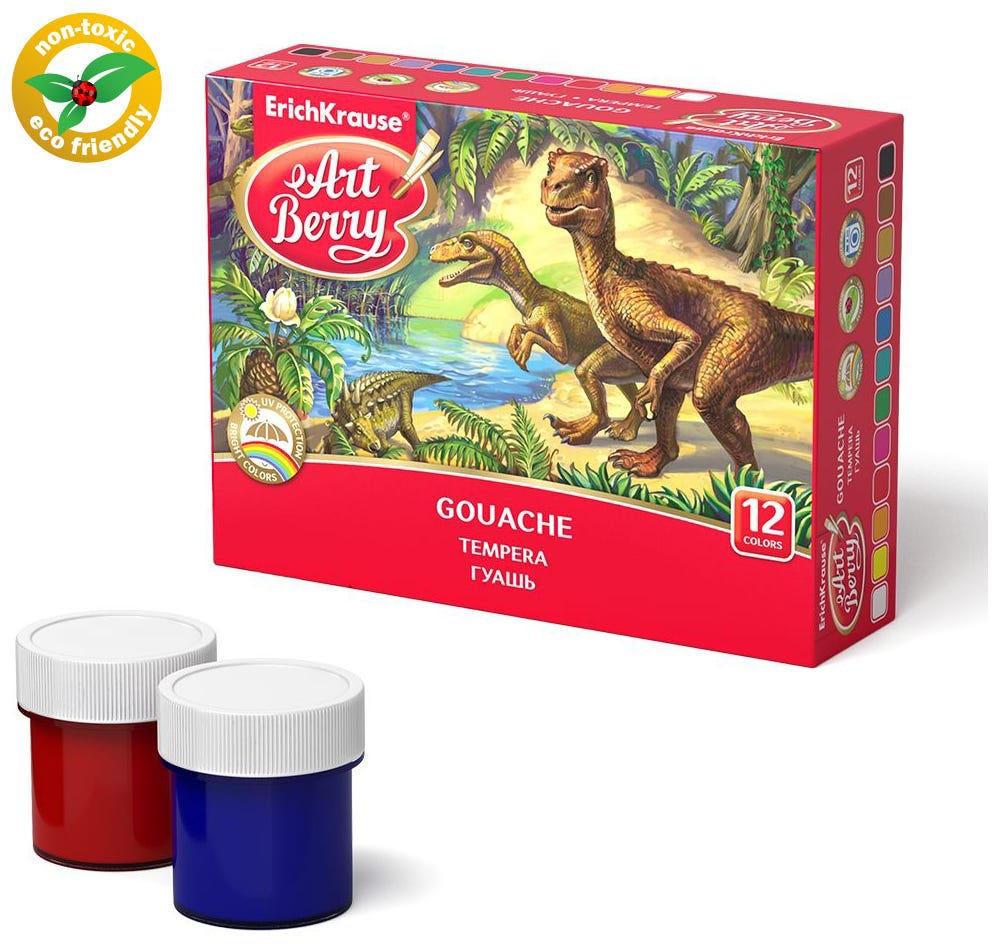 Gouache Artberry With UV Protection Set Of 12 Colors By 20Ml