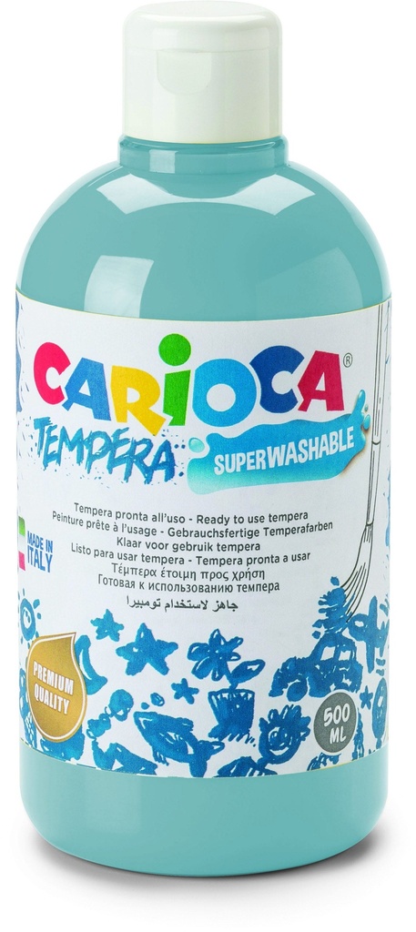 Tempera Bottle Pastel Color, 500 Ml, Cyan