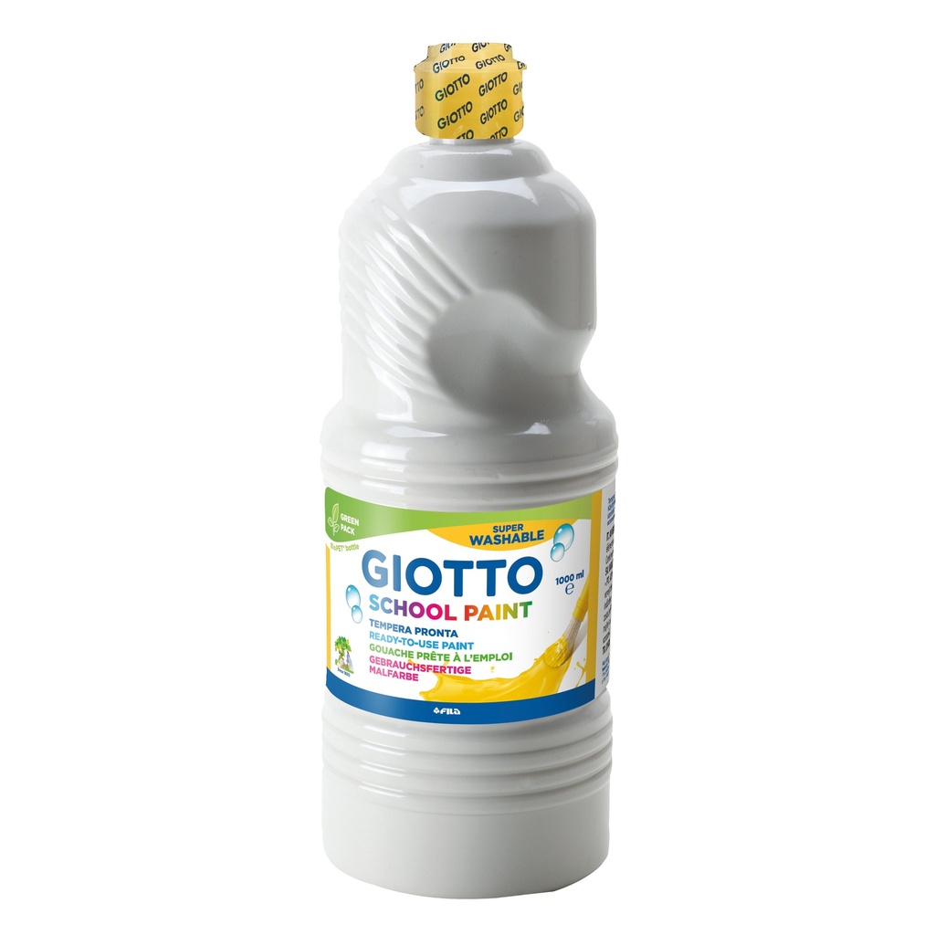 Tempera School Paint 1000 ml, Washable, White - Giotto