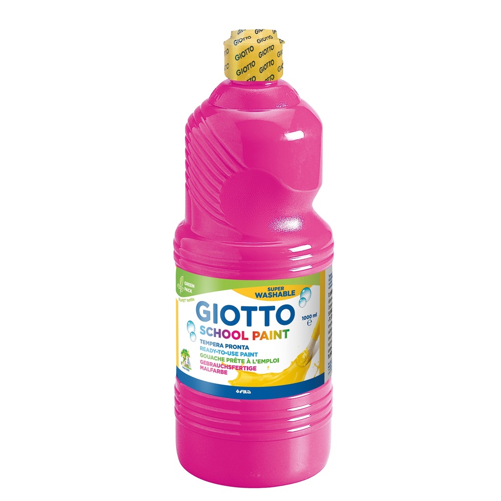 Tempera School Paint 1000 ml, Washable, Magenta - Giotto