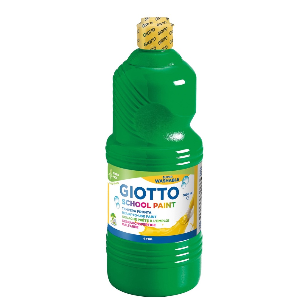 Tempera School Paint 1000 ml, Washable, Green - Giotto