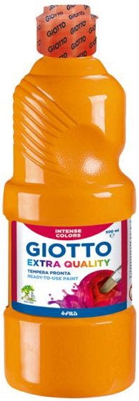 Tempera School Paint 500 ml, Washable, Orange - Giotto