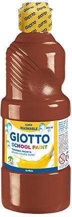 Tempera School Paint 500 ml, Washable, Brown - Giotto-F535328