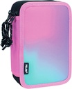 Filled triple decker pencil case Sunset series, pink
