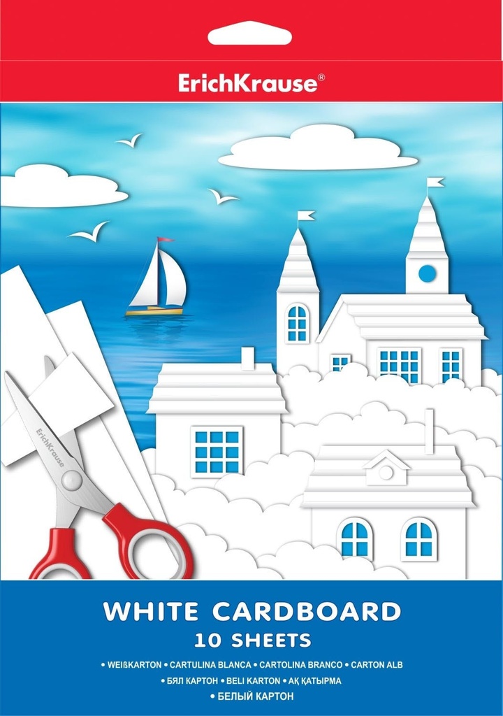 White Cardboard ErichkrauseÂ®, A4, 10 Sheets