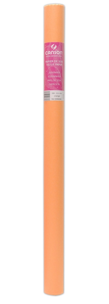 Rl Silk Paper Canson 50X500Cm 20GSM Orange 58