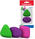 Eraser Eco-Friendly & Thermoplastic Rubber 3 Neon Color & Shaped Assorted Erichkrause Ergoline Ab