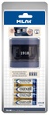 Blister pack MAXI-REGULAR electric pencil sharpener (batteries included) 1918 series, navy blue